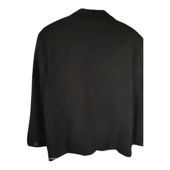 Vintage Classic Collection Blazer Jacket Black Gold Buttons Plus Size 16 Coat - Picture 10 of 13